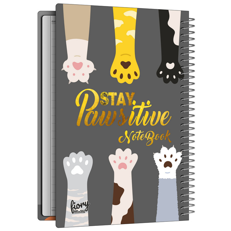 دفتر مشق 50 برگ مستر راد طرح پنجه های رنگی کد fiory 2705