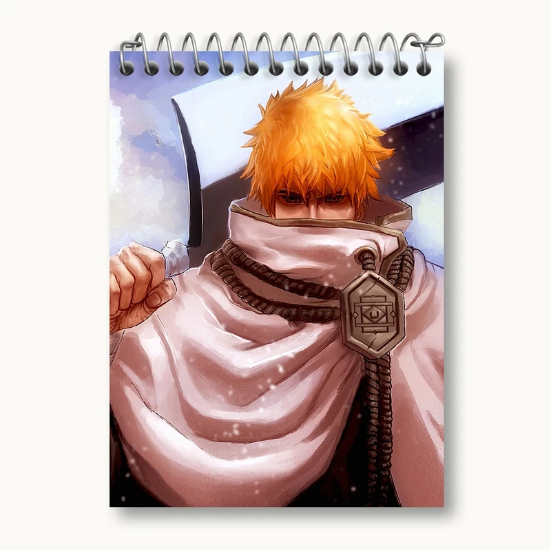 دفتر یادداشت 50 برگ خندالو مدل ایچیگو انیمه بلیچ Bleach کد 12023
