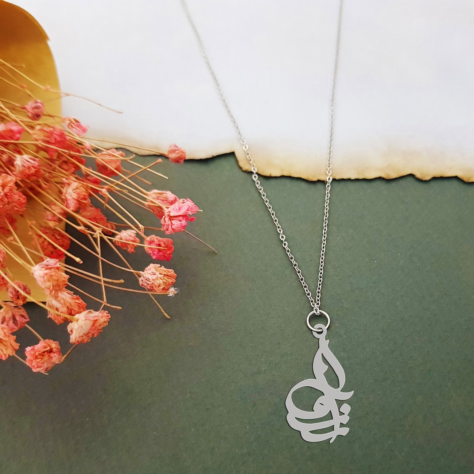 گردنبند نقره زنانه ترمه ۱ مدل آرزو کد ma 156 -  - 2