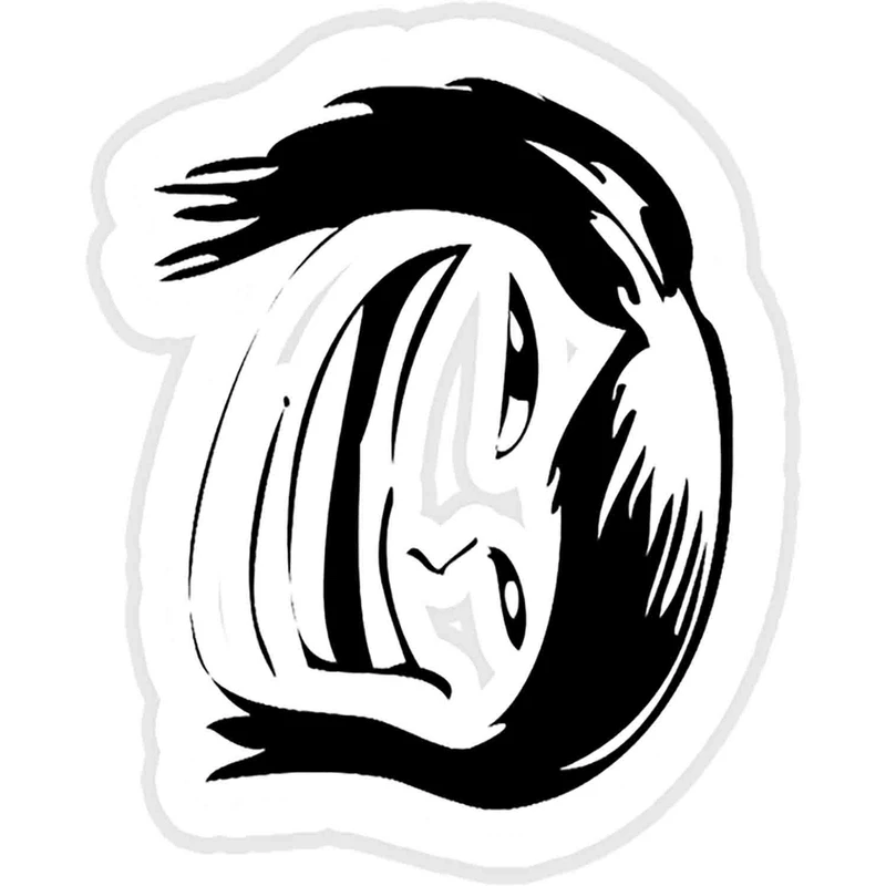 استیکر لپ تاپ طرح Memes Happy hair face troll کد ST1213