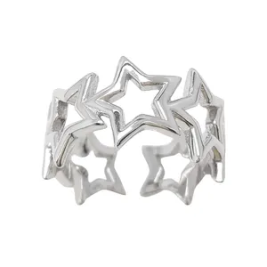 انگشتر نقره زنانه مدل ستاره  کد 10069