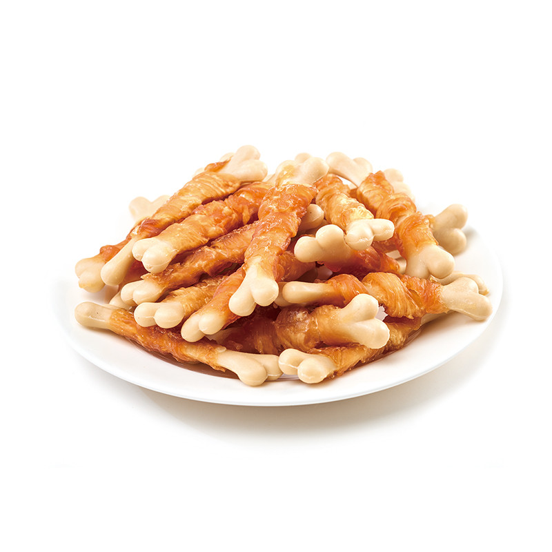 تشویقی سگ ترولی مدل calcium bones chicken وزن 90 گرم