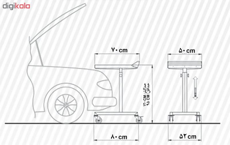 میز ابزار کریپر مدل OnelegRed میز ابزار کریپر مدل OnelegRed