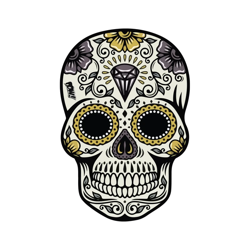 برچسب لپ تاپ پویا مارکت طرح اسکلت مکزیکی کد 743