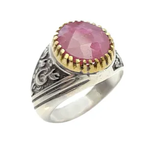 انگشتر نقره مردانه مدل یاقوت کد 5454639