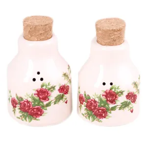 نمکدان طرح گل سرخی کدB22 بسته 2 عددی