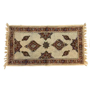 سجاده قلمکار ممتاز اصفهان اثر عطريان طرح ترنج مدل G106 سایز 80*40 سانتی متر