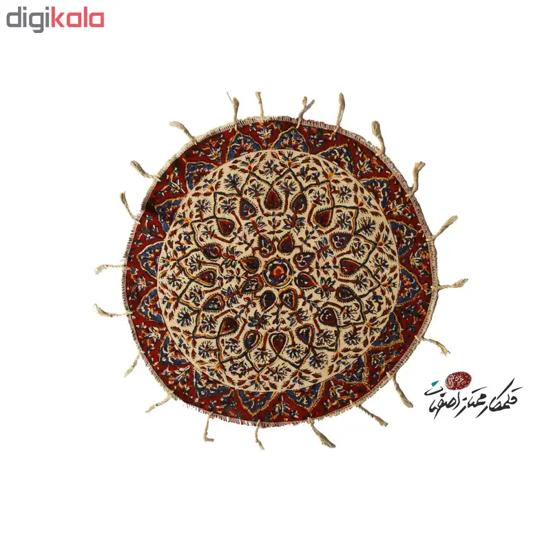 رومیزی قلمکار اثر عطريان طرح سرو مدل G110 قطر 30 سانتي متر