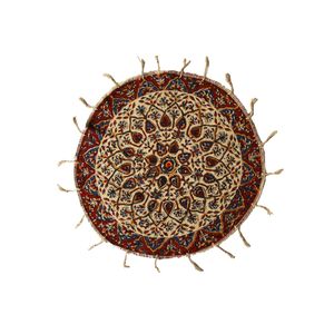 رومیزی قلمکار اثر عطريان طرح سرو مدل G110 قطر 30 سانتي متر