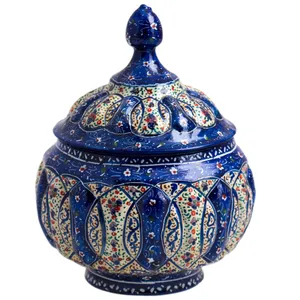 قندان میناکاری رستا طرح 36-17-102 ارتفاع 15 سانتی متر