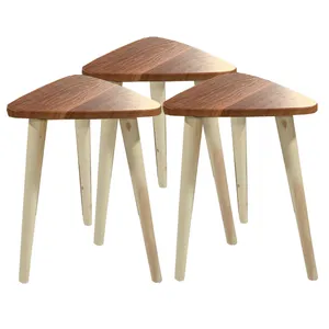 میز عسلی مثلث مدل کیان 324 کد 14 مجموعه 3 عددی