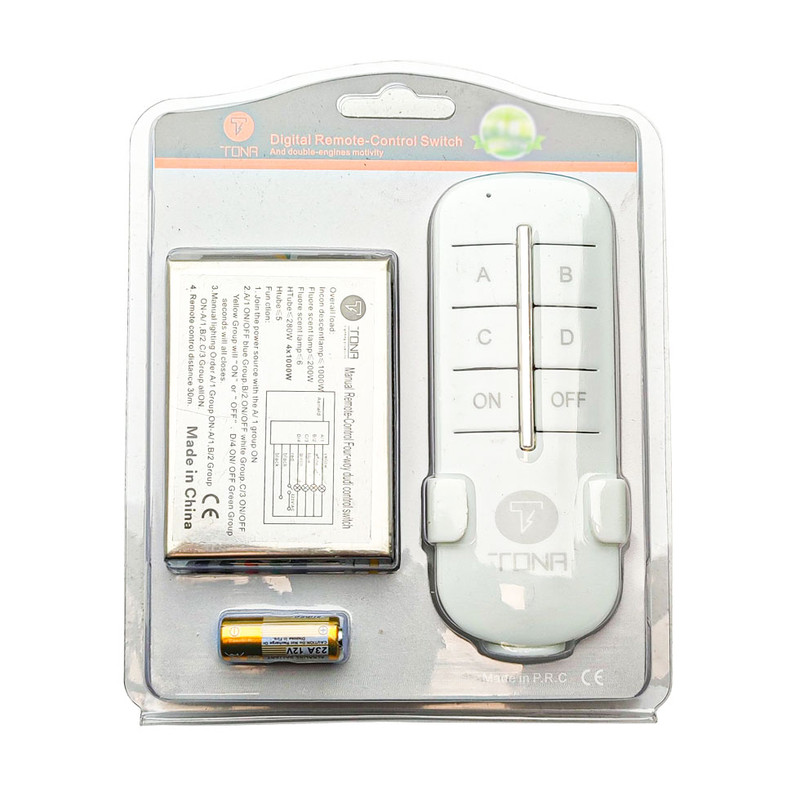 ریموت کنترل تونا مدل 4 کانال گیرنده مشترک