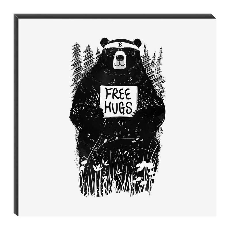 تابلو شاسی میم تیم طرح Free Hugs مدل T2174