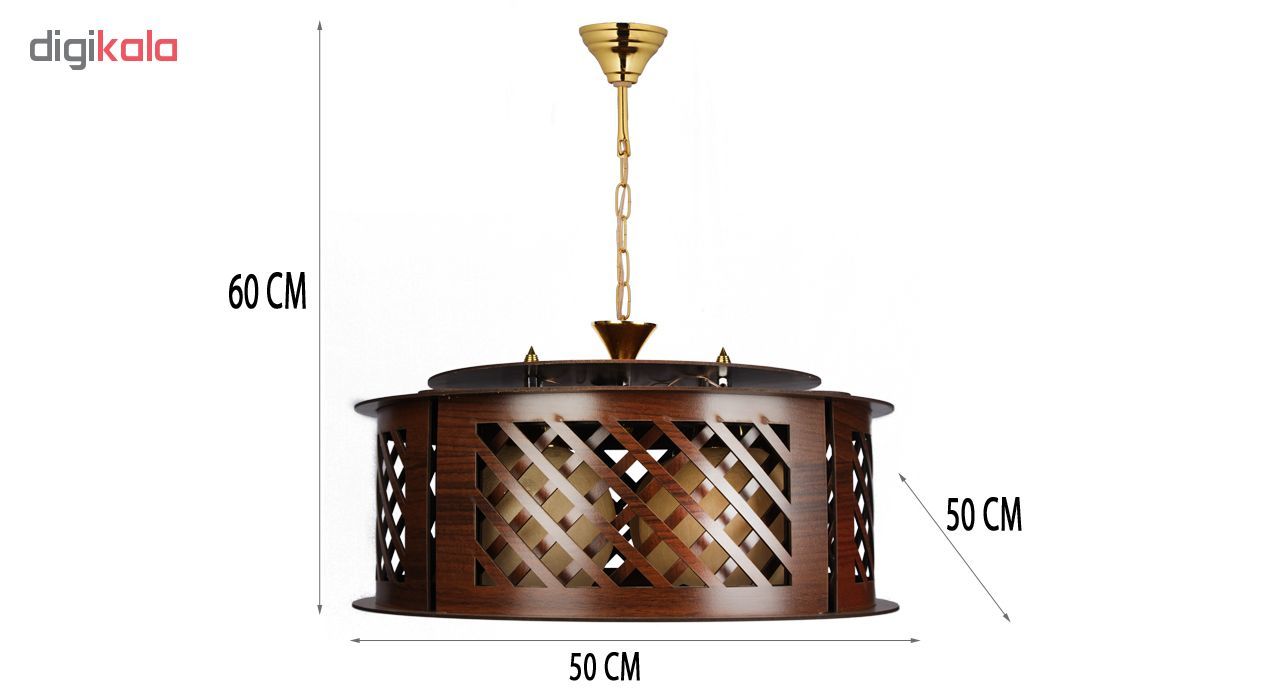  لوستر و چراغ آویز چوبی مدل 218/4
