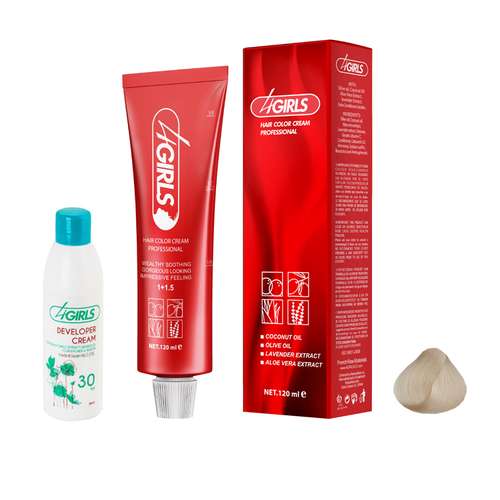 رنگ مو فور گیرلز سری هایلایت شماره SSN حجم 120 میلی لیتر رنگ بلوند روشن به همراه اکسیدان