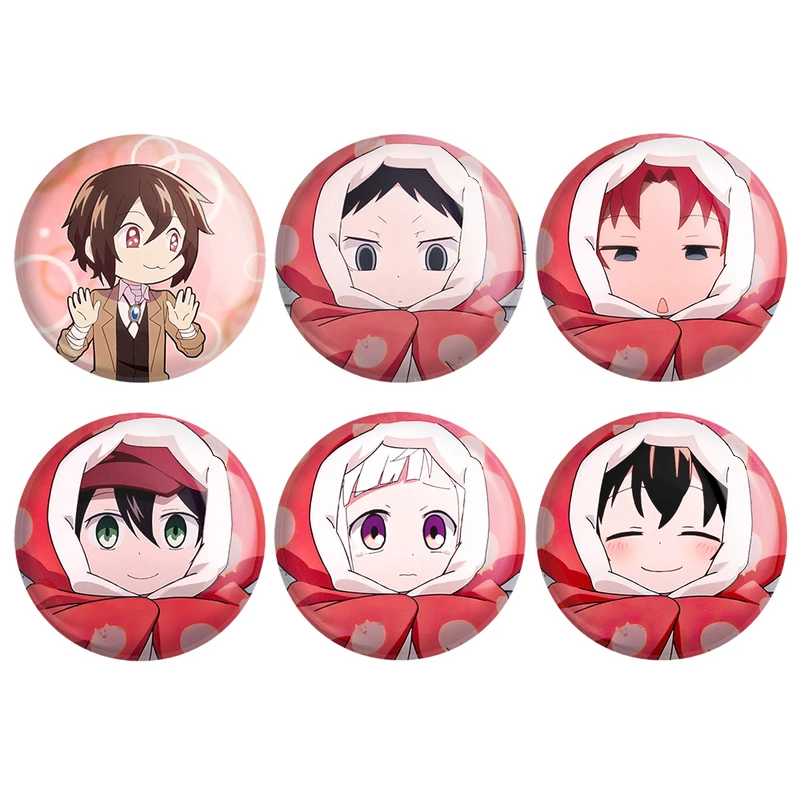 مگنت خندالو طرح انیمه سگ های ولگرد بانگو کد 804B مجموعه 6 عددی