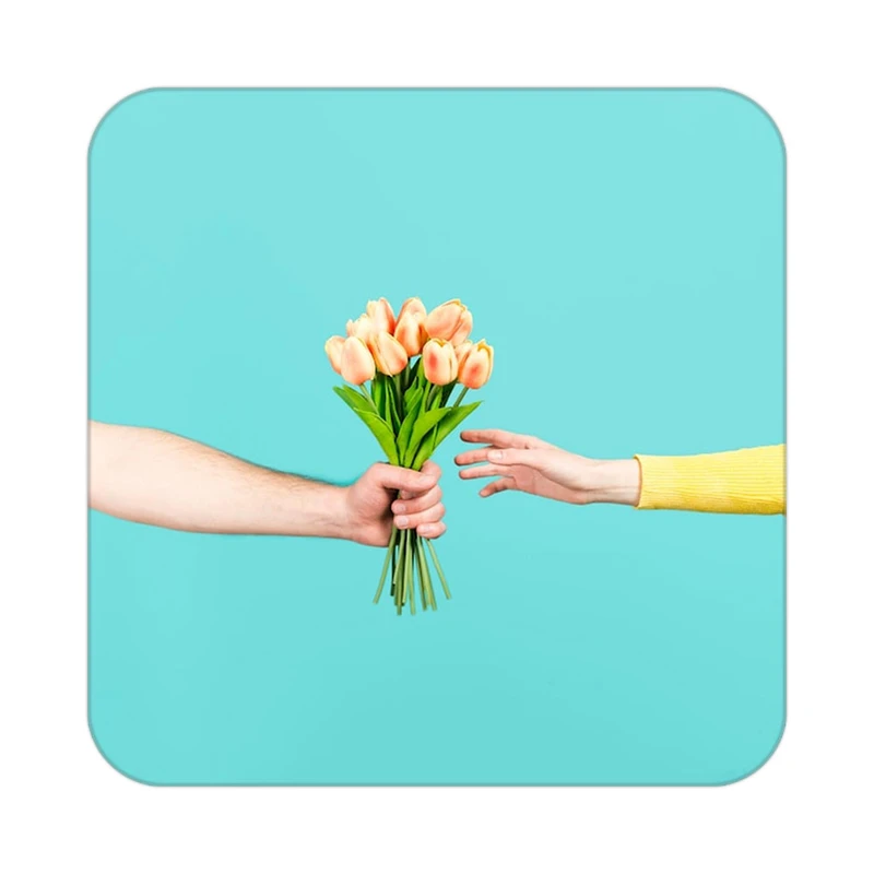 زیر لیوانی کاکتی طرح گل مدل mp17895