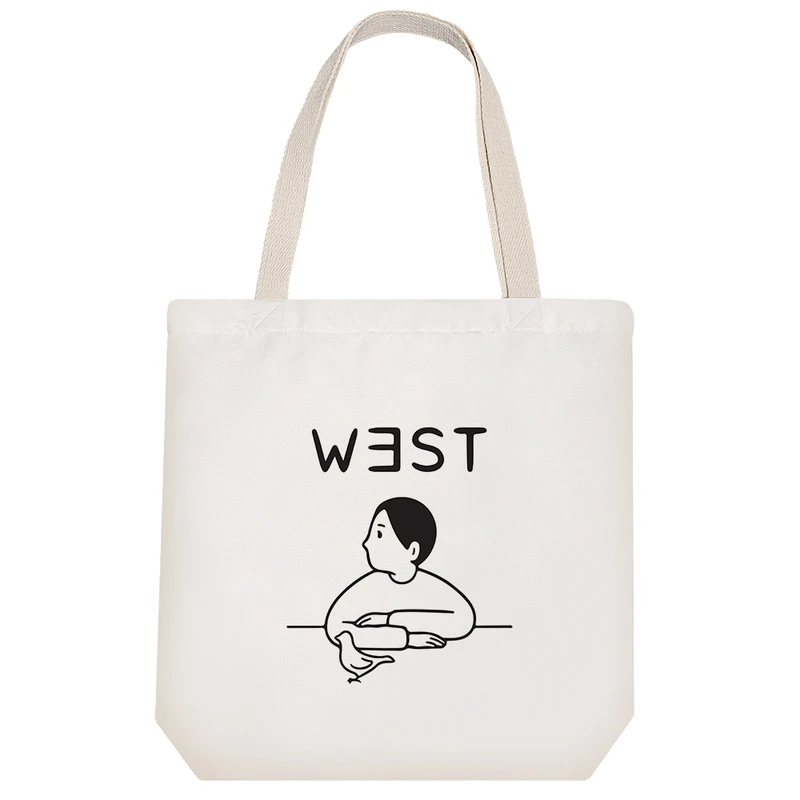 ساک خرید پارچه ای خندالو طرح شرق مدل توت بگ کد 6995