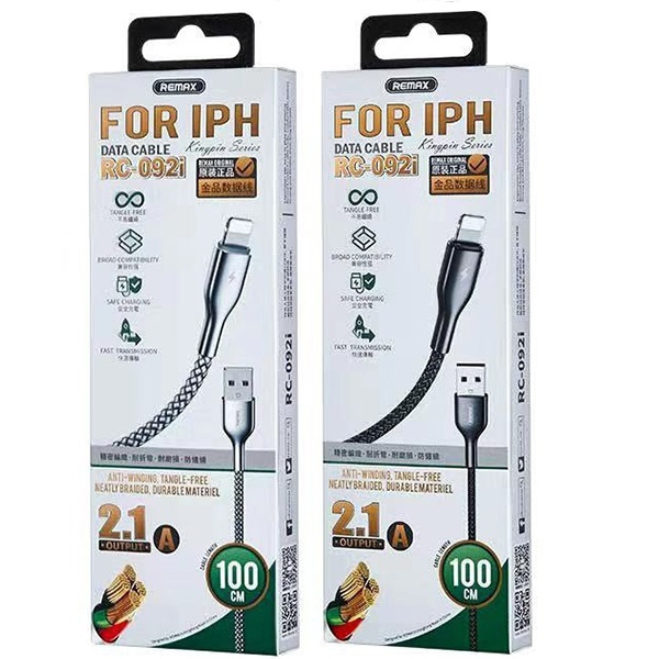 کابل تبدیل USB به لایتنینگ ریمکس مدل RC-092i طول 1 متر