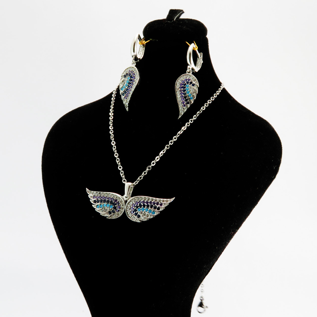 نیم ست نقره زنانه کد AV067