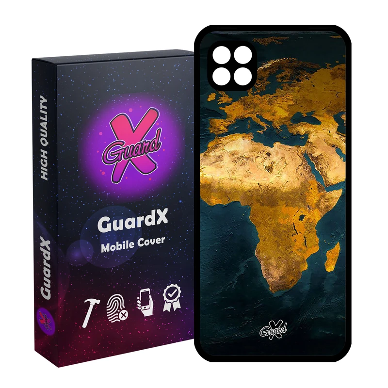 کاور گارد ایکس طرح Map مدل Glass10291 مناسب برای گوشی موبایل سامسونگ Galaxy A22 5G