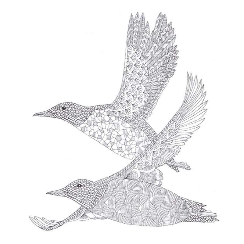 دفتر رنگ آمیزی 15 برگ مدل ماندلا بسته 4 عددی