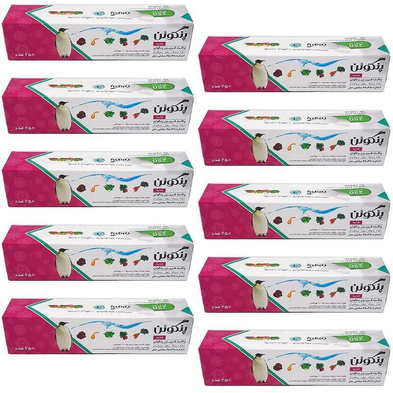 کیسه فریزر پنگوئن مدل 1 ده بسته 250 عددی