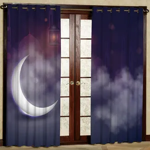  پرده مدل ماه مخمل پانچی کد 1351 سایز 140x280 سانتی متر