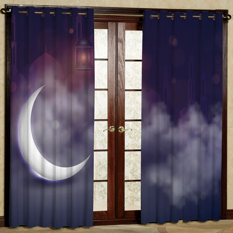  پرده مدل ماه مخمل پانچی کد 1351 سایز 140x280 سانتی متر