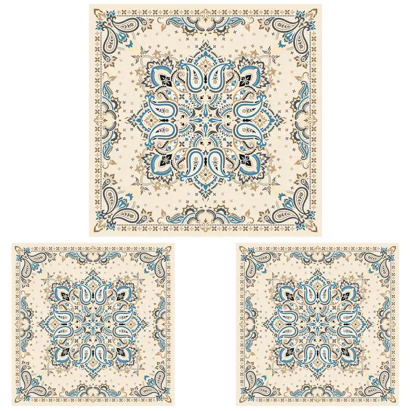 ست رومیزی سه تکه طرح بته جقه کد 9963