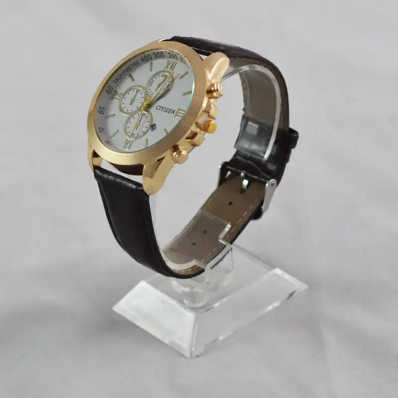 ست ساعت مچی عقربه ای زنانه و مردانه مدل چرم 223S