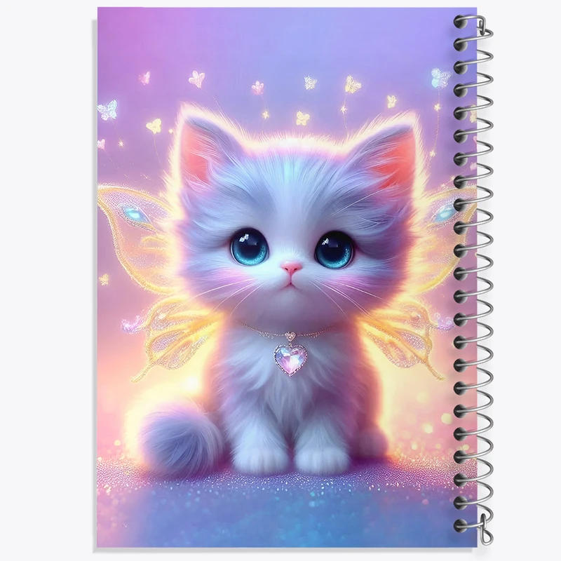 دفتر شطرنجی 50 برگ خندالو طرح گربه کیوت کد F5373