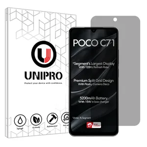 UNIPRO Explosion Proof model privacy screen protector suitable for Xiaomi Poco C71 mobile phone