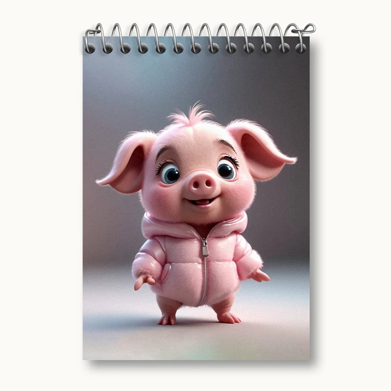 دفتر یادداشت 50 برگ خندالو مدل خوک کیوت کد N1215