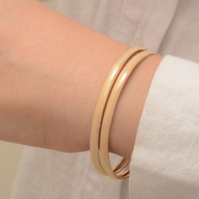 النگو طلا 18 عیار زنانه طلای مستجابی مدل آینه ای دامله کد 4