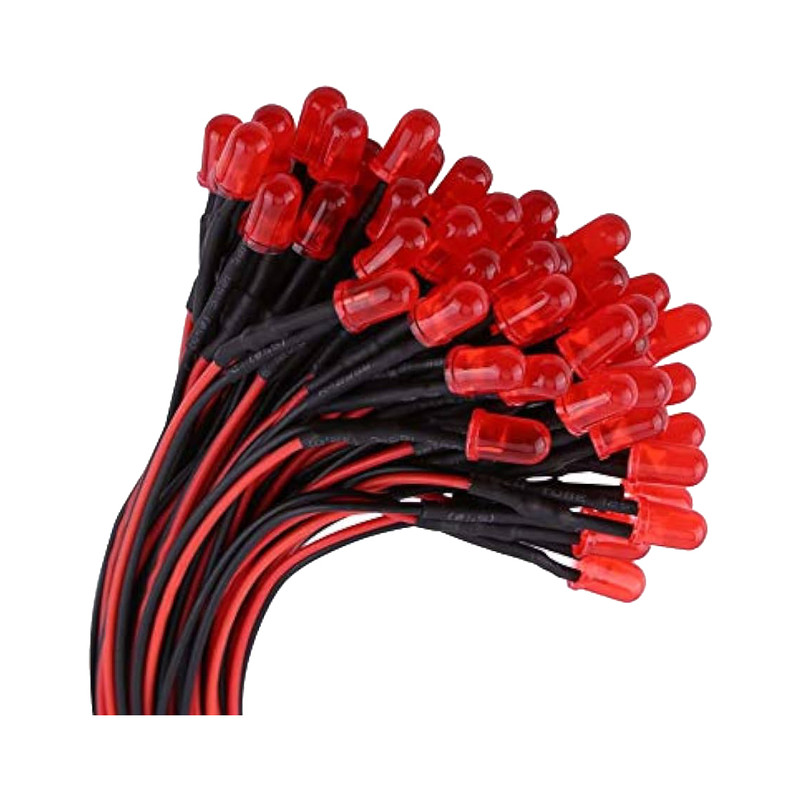 ال ای دی 12 ولت قرمز اوال  مدل HG-R1215 بسته 10 عددی