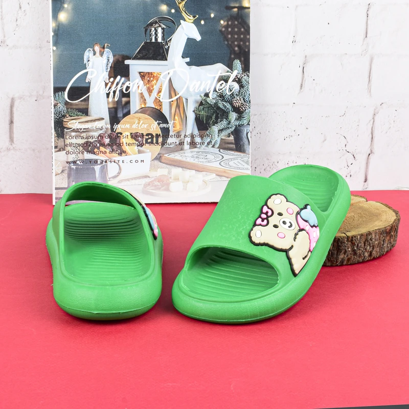 عکس شماره 5 : دمپایی دخترانه زیتون مدل تارانتو کد grn.3571