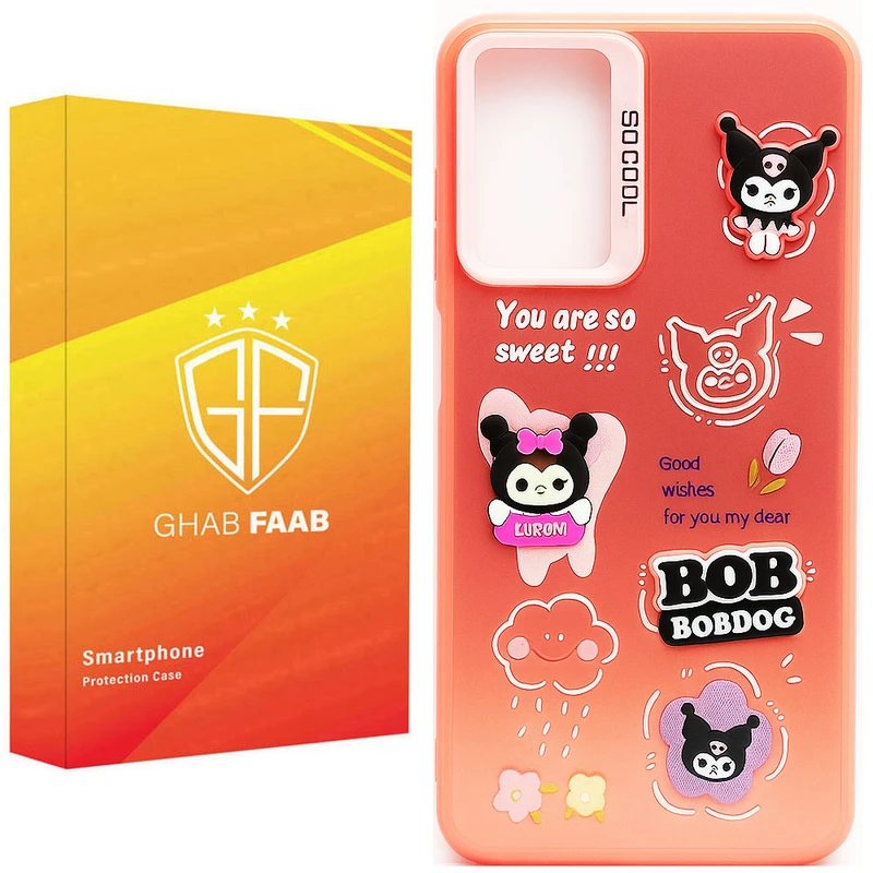 کاور قاب فاب مدل سوکول برجسته طرح دخترانه مناسب برای گوشی موبایل شیائومی Redmi Note 10 4G / Redmi Note 10S / Poco M5s