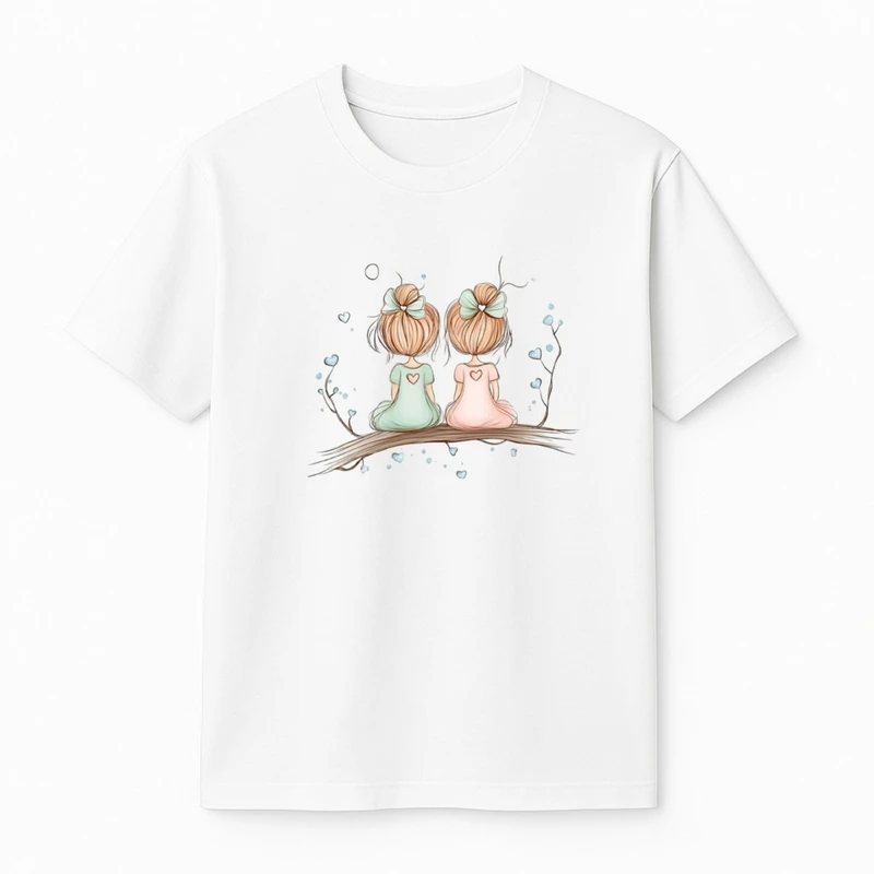 تی‌شرت آستین کوتاه دخترانه مدل شاخه