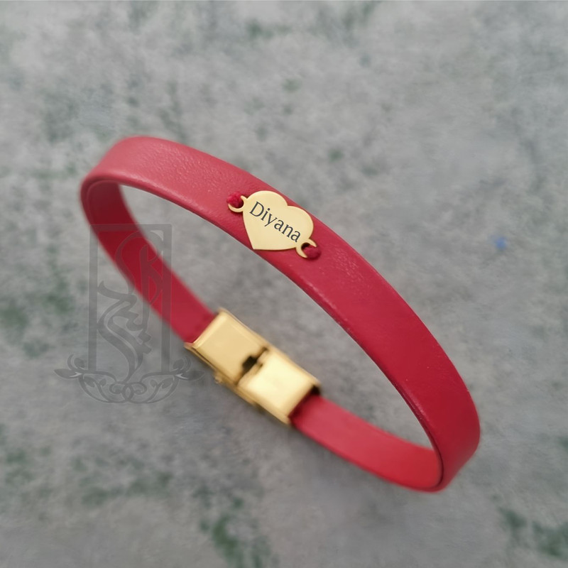 دستبند طلا 18 عیار زنانه لیردا مدل اسم دیانا