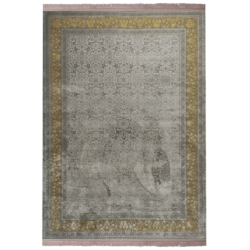 فرش ماشینی 1200شانه زمرد مشهد زمینه صدفی حاشیه صدفی طرح پتینه