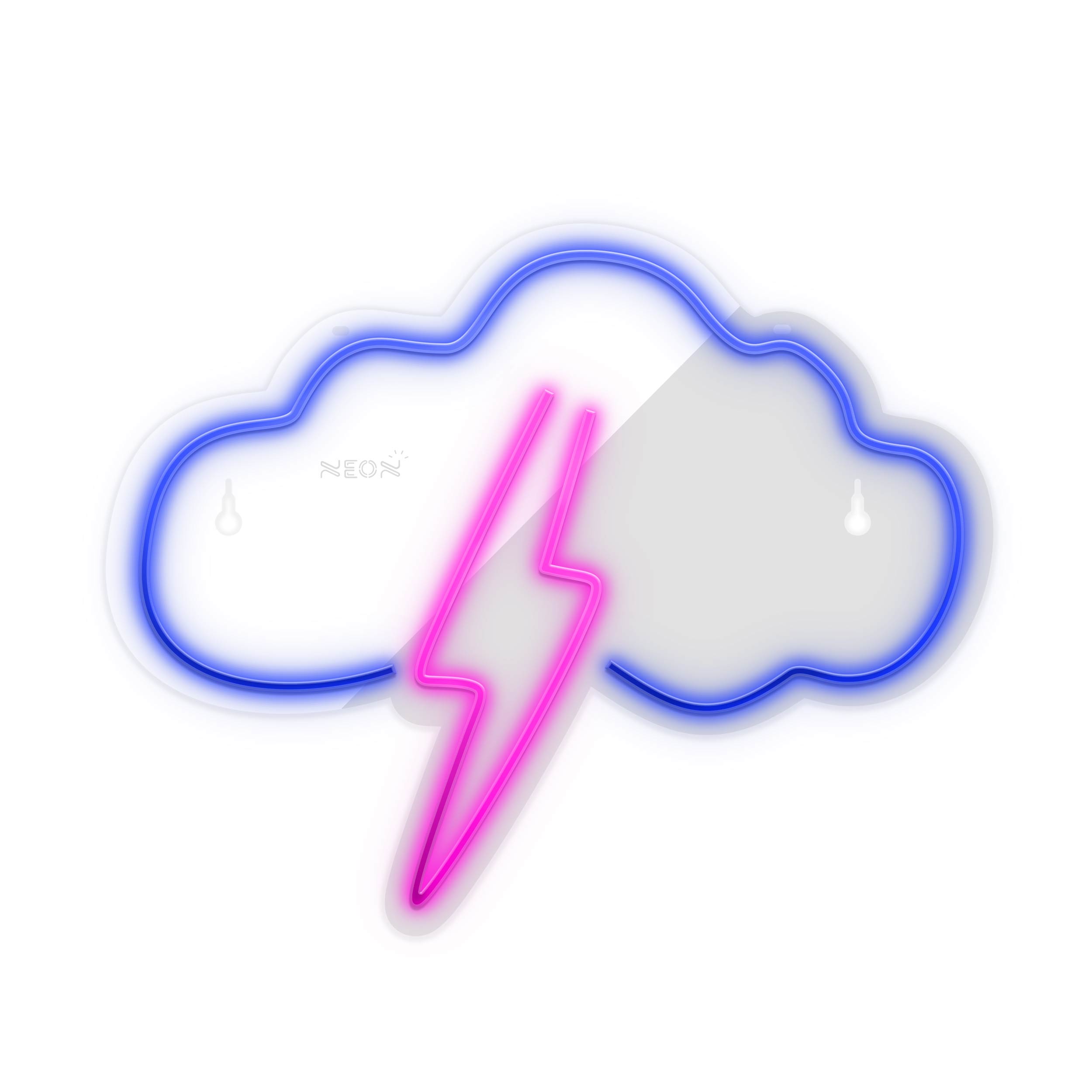 چراغ دیواری نئون دیزاین طرح Cloud-Vs-Lightning_MLC