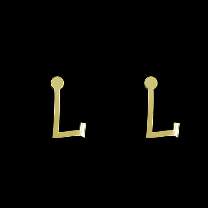 گوشواره طلا 18 عیار زنانه مدوپد مدل حرف L کد GA1-17028