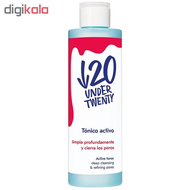 تونر پاک کننده پوست آندر 20 مدل Active Toner حجم 200 میلی لیتر