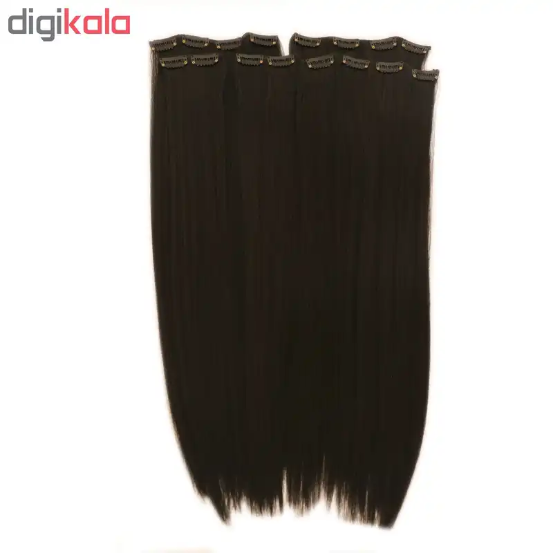اکستنشن مو گیره دار مدل پوش مشکی نسبتا تیره 3041c-5