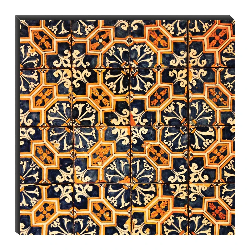 تابلو شاسی میم تیم طرح کاشی پرتغالی مدل T2186