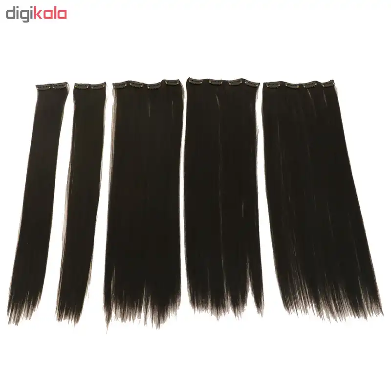 اکستنشن مو گیره دار مدل پوش مشکی نسبتا تیره 3041c-5