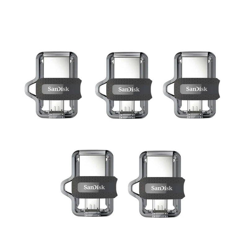 فلش مموری سن دیسک مدل Ultra Dual Drive M3.0 ظرفیت 32 گیگابایت بسته 5 عددی