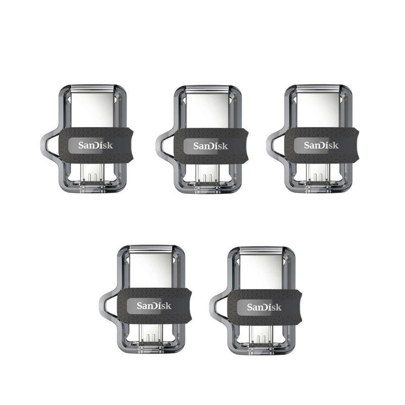 فلش مموری سن دیسک مدل Ultra Dual Drive M3.0 ظرفیت 32 گیگابایت بسته 5 عددی 
