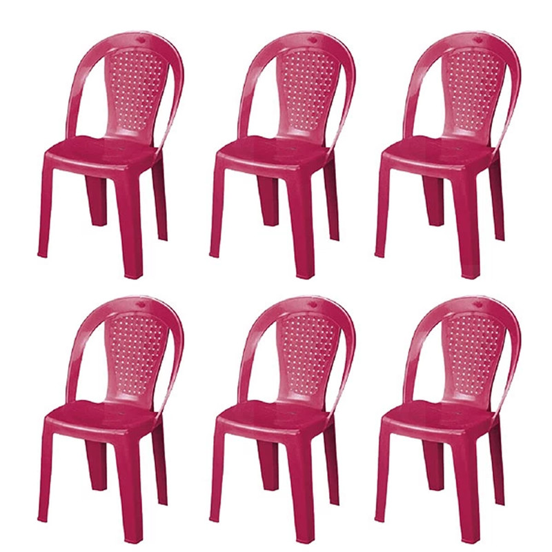 صندلی ناصر پلاستیک کد 942 مجموعه 6 عددی